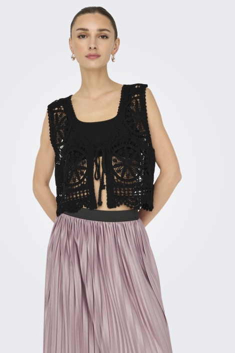 Jacqueline de Yong jdyvic s/l v-neck tie vest knt